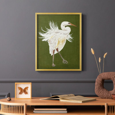 Heron Plumage I Framed Print - Solid Wood