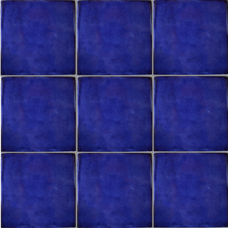 4,2 po x 4,2 po mosaïque de dosseret TalaMex faite à la main 9 pièces Talavera, Bleu