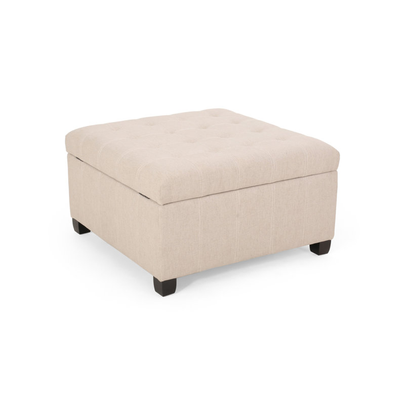 Francisville Upholstered Ottoman, Wheat