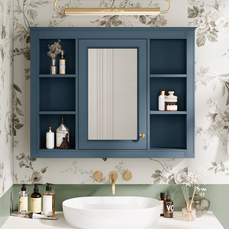 Armoire à pharmacie, armoire de rangement murale pour salle de bain, armoire murale moderne avec miroir