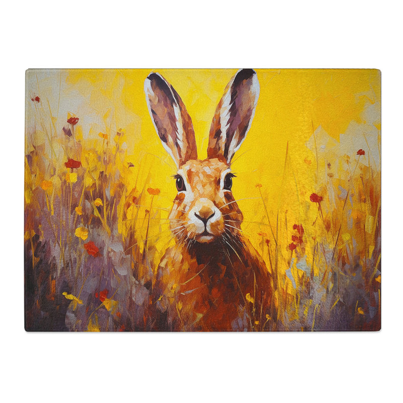 Hare Palette Knife  Glass Chopping Board