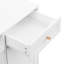 Armoire à chaussures blanche avec conception arquée, tablettes réglables, bureau spacieux, plateau courbé blanc et construction, pour chambre, vestibule,