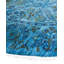 Tapis unique noué à la main Vibrance - bleu, 8 pi 1 po x 8 pi 1 po