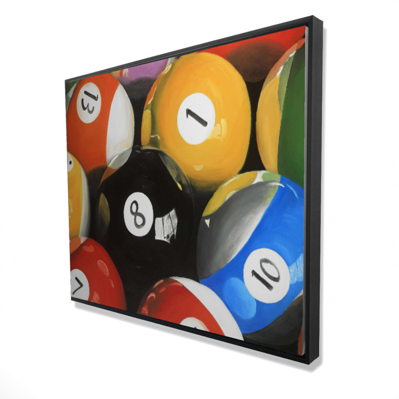Pool Balls Closeup Print On Canvas