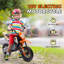 Moto électrique pour enfants avec roues d'entraînement et suspension arrière en orange riche