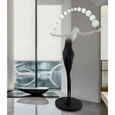 Brine 89'' Black LED Novelty Floor Lamp