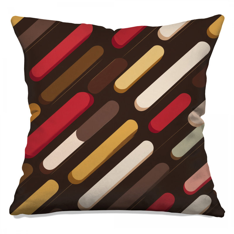 Coussin Diagonal Stripes, 14 X 14 pouces