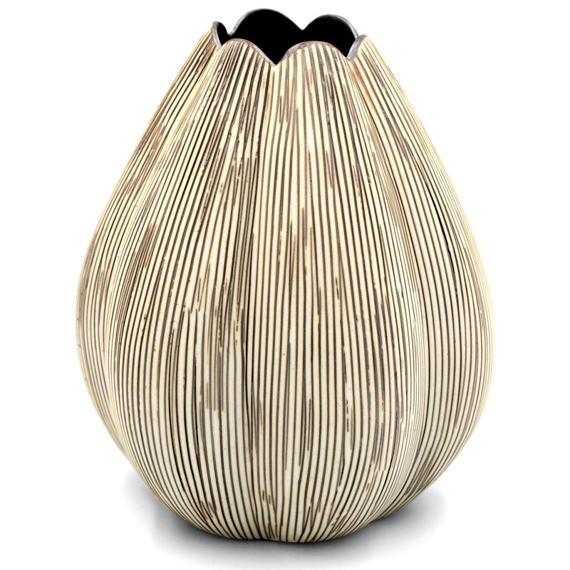 Bassey Handmade Table Vase, Gray, 5.4" H x 4.1" W x 4.1" D