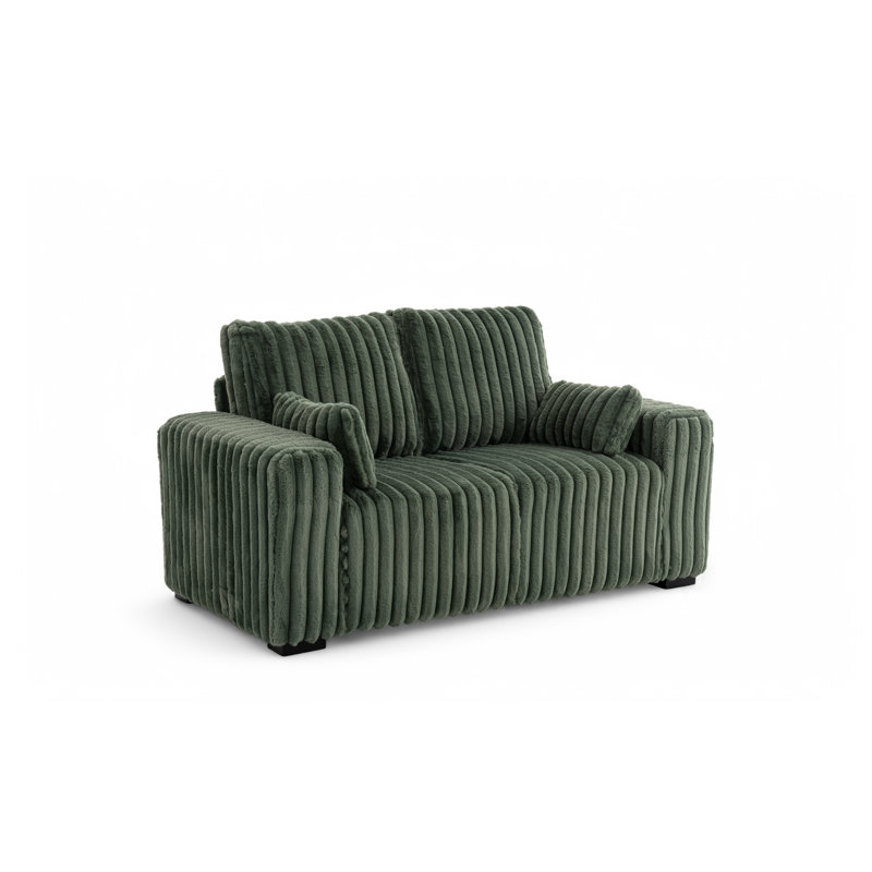 2 Seater Corduroy Sofa, Green
