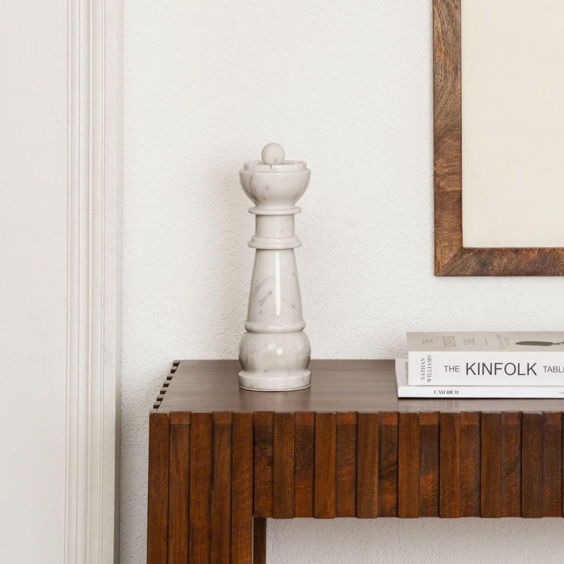 Dawn White Marble Queen, 100% Marble Decorative Object in White, Modern Decor for Tabletop & Shelf Decor, Premium Home Decor