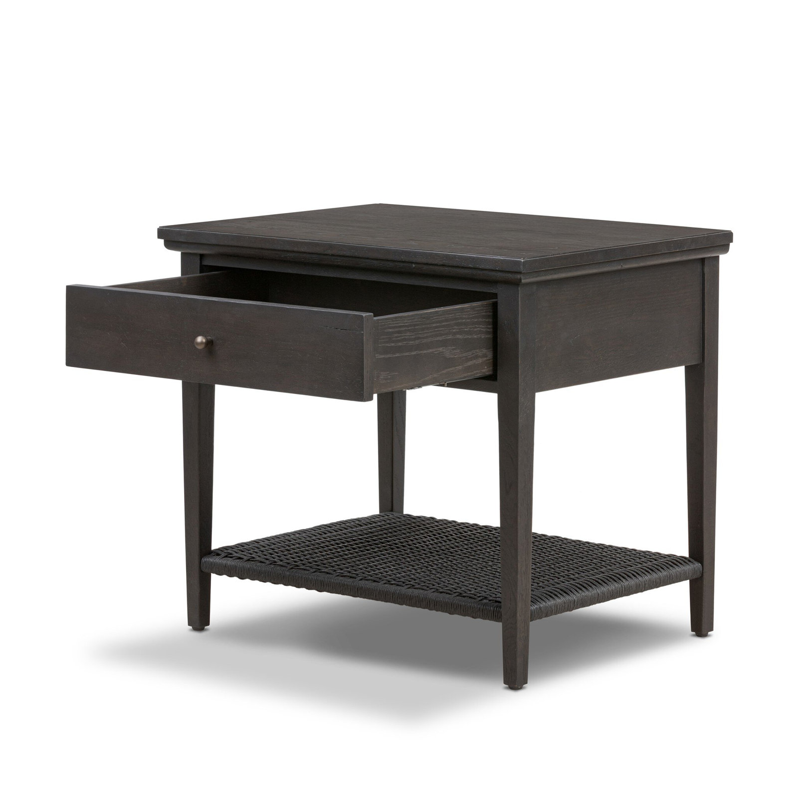 Mott Nightstand, Smoked Black