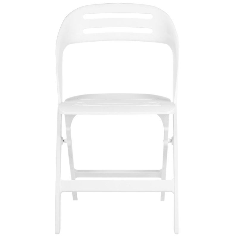 Chaise pliante en plastique Drevaughn, Blanc