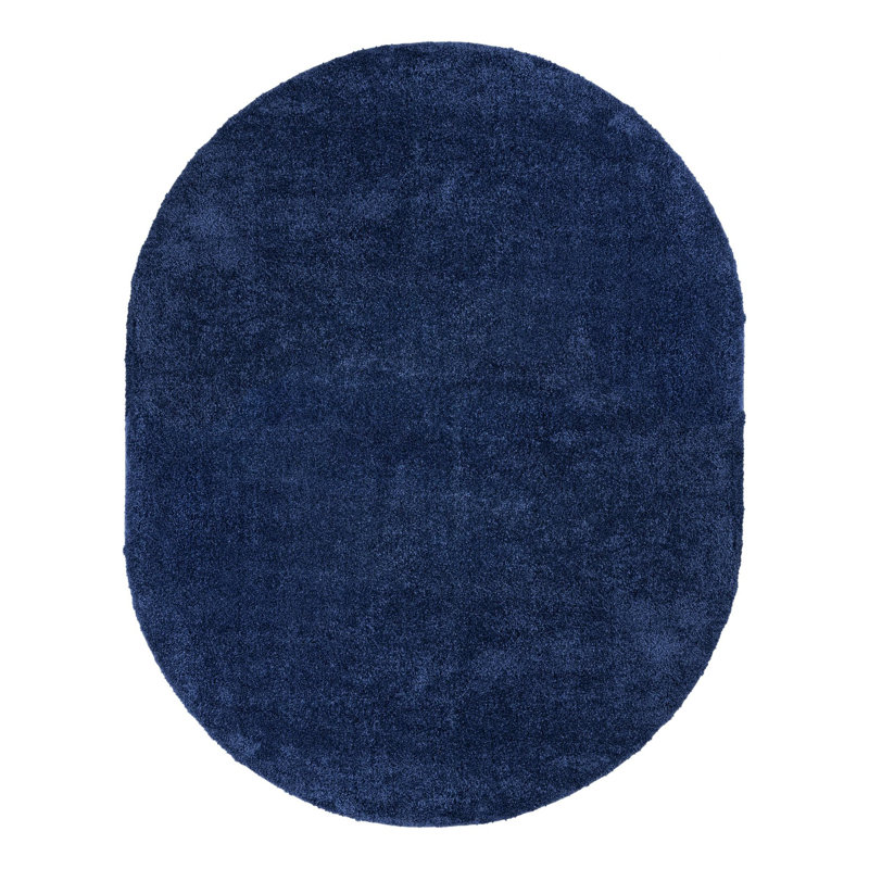 Zuniga Rug, Oval 7'11" x 10', Navy Blue