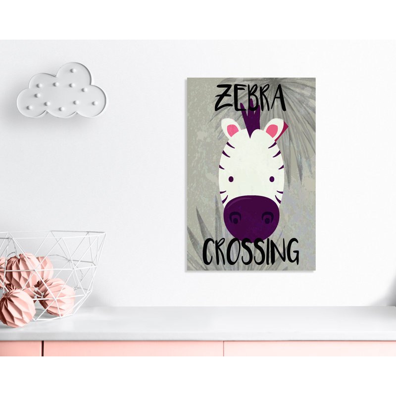 Impression sur papier Zebra Crossing, H 36 po x l 24 po x P 1,5 po, Canevas