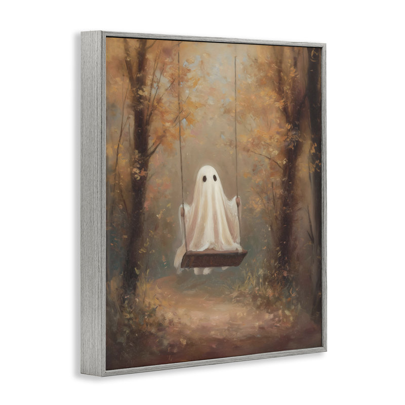 «Eerie Swinging Ghost», estampe numérique, design par Arlington Prints, H 30 po x l 24 po, Estampe numérique Farmhouse