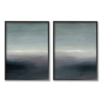 «Dark Horizon Landscape Scene», ensemble de 2 estampes numériques par Grace Popp