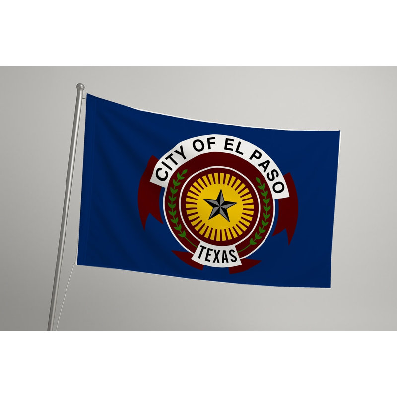 Drapeau de la ville d'El Paso - Drapeau extérieur, 24" H x 36" W