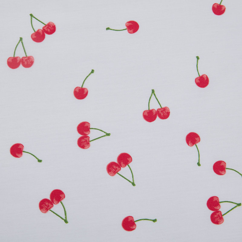 Ensemble de draps en coton percale Poppy & Fritz, Ensemble de draps pour taille de lit double et deu, Rouge cerises
