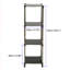 Étagère de rangement 4 étages en acier inoxydable coréen noir, 100 lb / tablette (H 49 po x l 14,9 po x P 13,7 po) pour une organisation intérieure / extérieure, support modulaire, extrêmement durable-674666669
