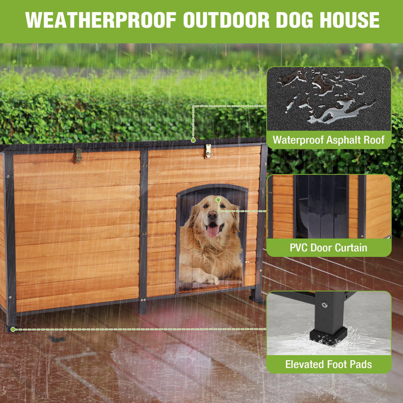 Extra Large Heated Dog House Outdoor Insulated Dog House Weatherproof Dog Shelter With Heated Pad, Insulated All-round Thermal Liner, Chew-proof Design For Large Dogs (winter-ready)