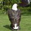 Grande statue de jardin aigle à tête blanche, sculpture d'aigle américain peinte à la main, décoration de cour intérieure et extérieure, ornement à thème patriotique