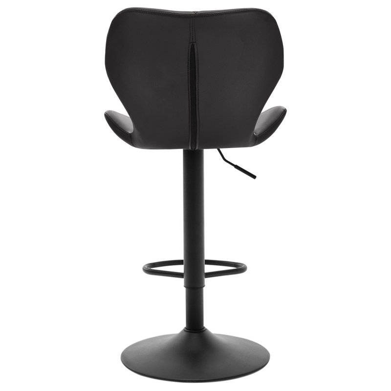 Parrett Swivel Upholstered Adjustable Height Counter Stool with Metal Frame, Anthracite