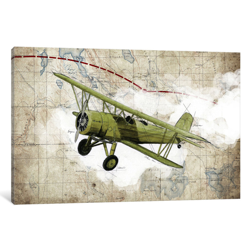 «Biplane II», impression sur toile, H 26 po x l 40 po x P 1,5 po, Pas de tapis, Toile tendue