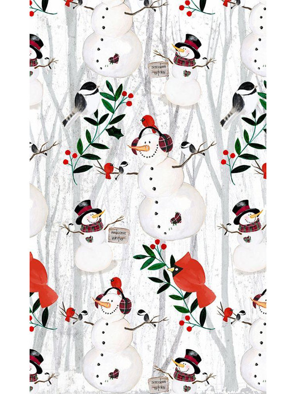 The Holiday Aisle® Parker, art sur toile tendue avec galerie Jennifer Paxton, Folk Snowman Forest Collection E