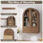 Pharmacie avec 2 portes en verre, tablette réglable, armoire de rangement murale pour salle de bain-133415866
