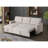 Convertible 3 - Seat Upholstered Sectional With Pull Out Chaise And Storage, Beige Linen Main Material, Foam Filler, Removable Back Cushions, Twin Size Sleeper For Overnight Guests, 81.08 In Width,-1132796380