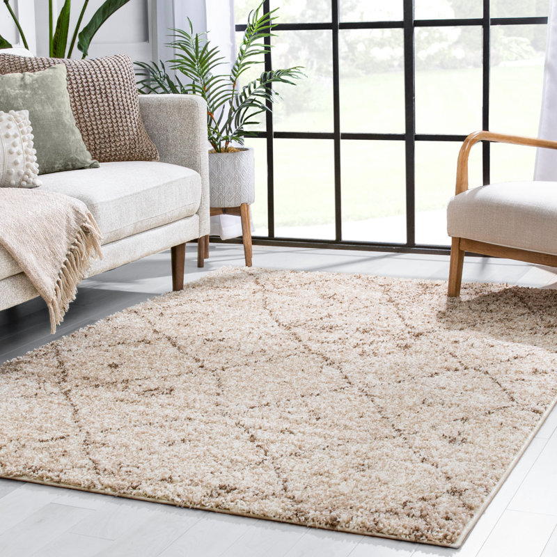 Tapis marocain vanille Walraven, Rectangle 5 pi 3 po x 7 pi 3 po
