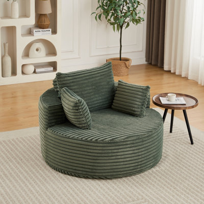 Fauteuil d'appoint en velours côtelé 50 po Roberta
