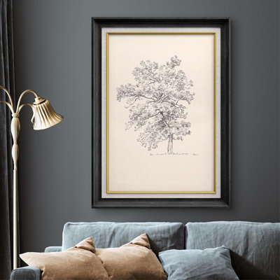 " Vintage Victorian Forest Flower Sketch Nature Floral " Oil Print