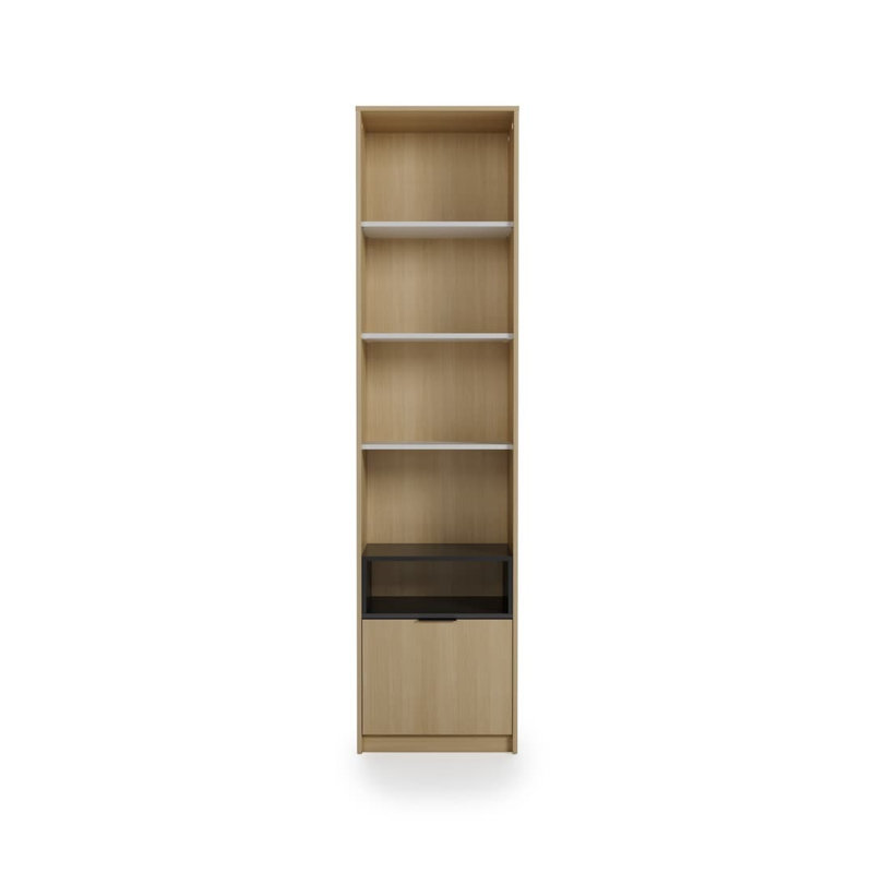 Kanu White and Oak Copenhagen Bookcase 55cm