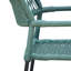 Chaise de patio empilable toutes saisons Fargo - Extérieur et intérieur - Fauteuils en rotin corde - Acier thermolaqué gris foncé avec coussins (ensemble de 2)-136954135