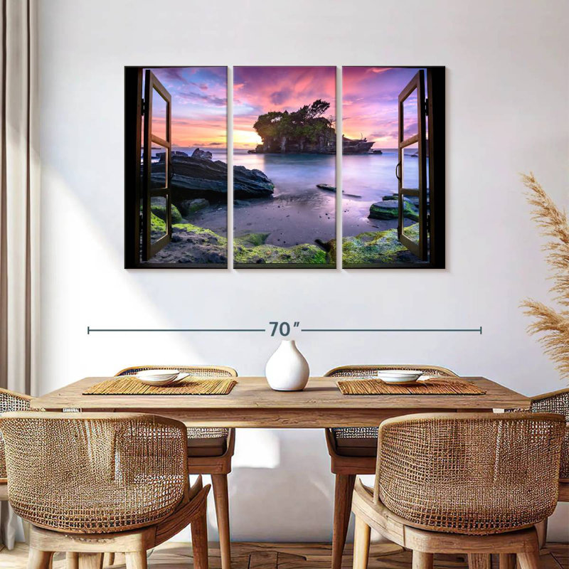 Gillard Window To Tanah Lot Beach, 36" H x 57" W