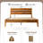 Tanira Full Size Mid-Century Solid Wood Platform Bed Frame, TAB-45-F, with Slatted Headboard, Golden Maple, No Box Spring Needed-1966354037-1966354036
