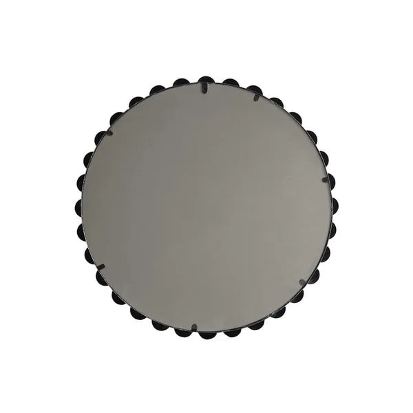 Beaded Round Wall Mirror 27"D