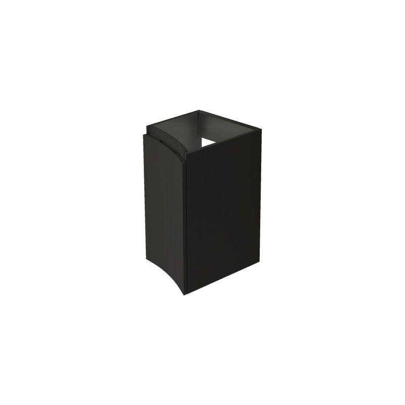 Base de meuble-lavabo mural seulement en graphite 13,4 po Vague