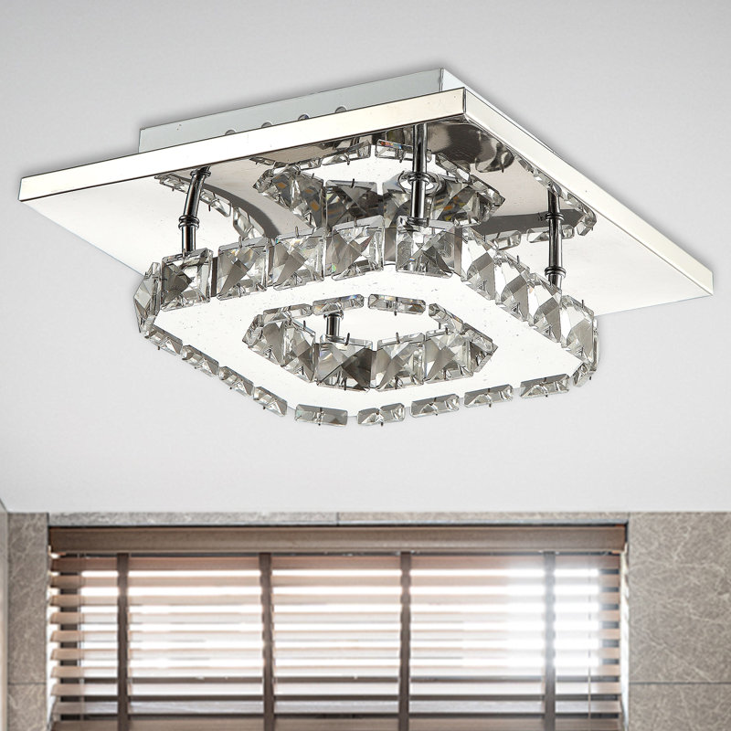 Saven 1 - Light 7.9" Crystal LED Flush Mount
