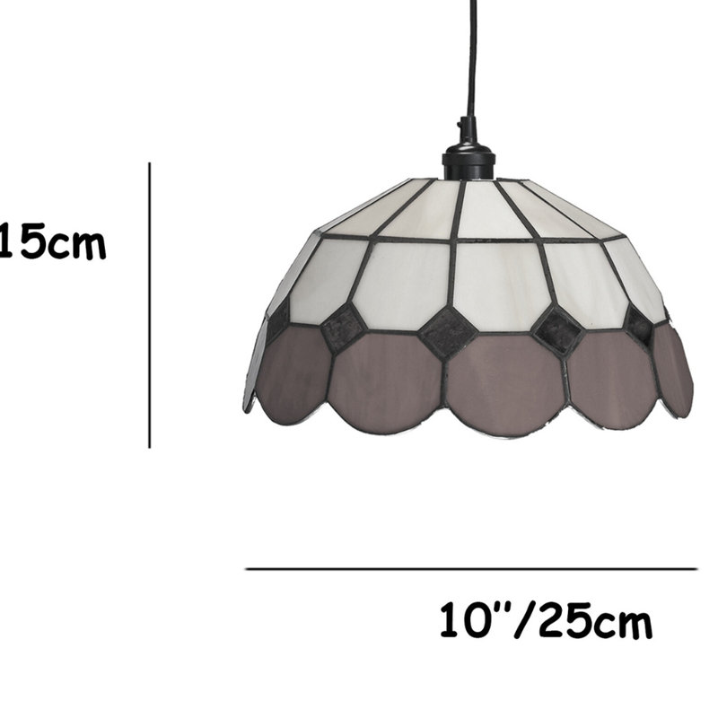 Bistro 15cm H Glass Bowl Pendant Shade ( Screw On ), Blue/Beige