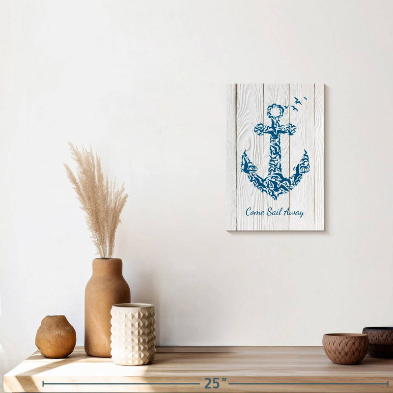 " Anchor Quote " by Paradise Art Collectives, 12" H x 8" W x 1" D