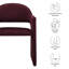 Fauteuil de salle à manger en velours Talia Performance-105770578