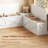 L-Shaped Corner Bench With Storage, Breakfast Nook Bench With Gray Cushions, White-1167778546