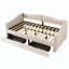 Lit de jour rembourré avec tiroirs de rangement, lit de jour simple en bois, aucun sommier nécessaire