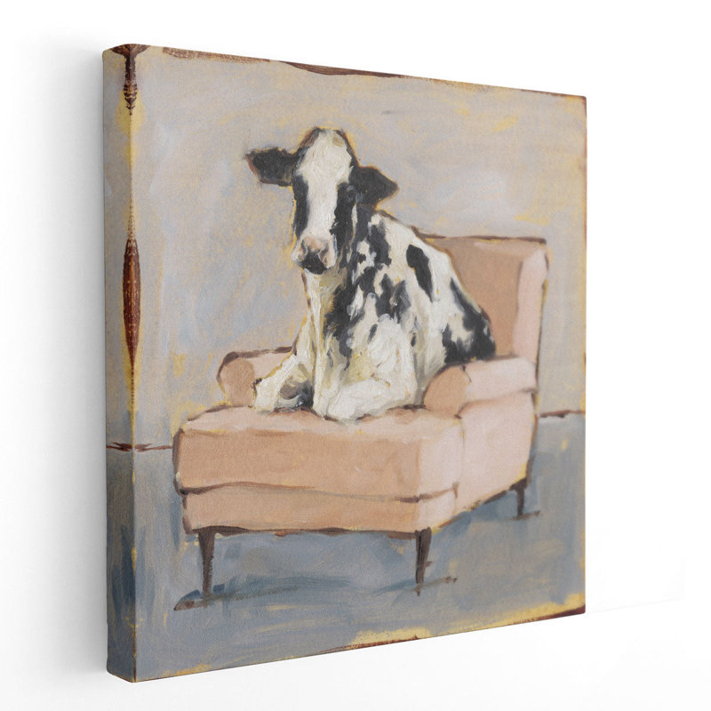 «Moo-ving In II», reproduction d'art sur toile, H 12 po x l 12 po