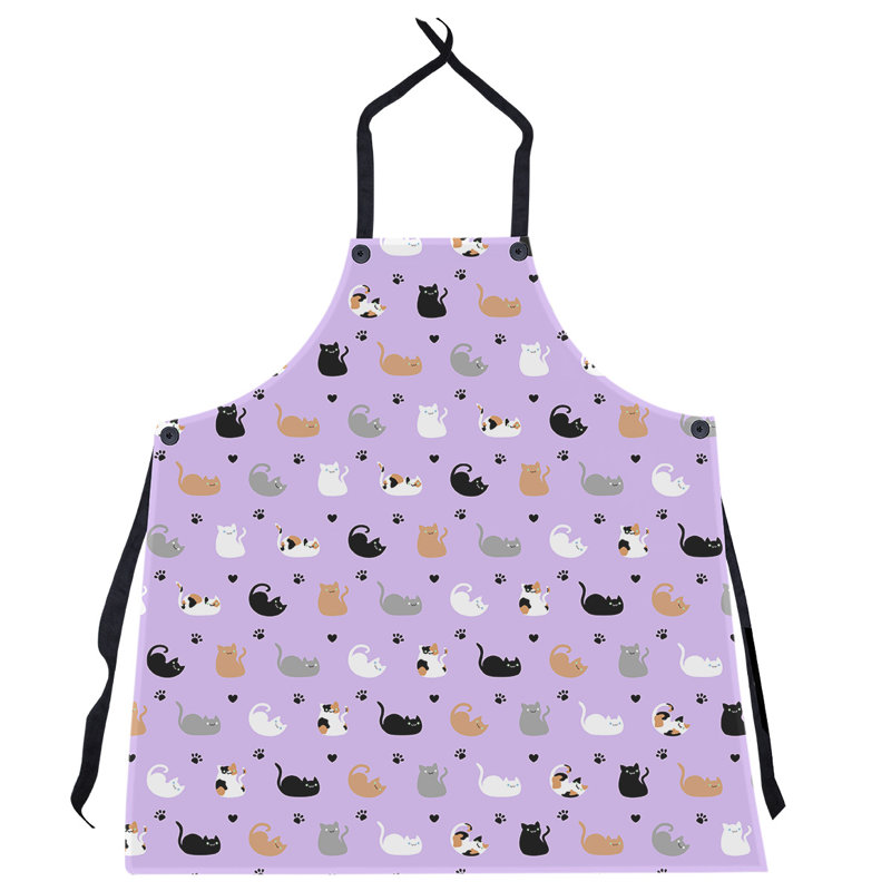 Tablier de motif pour chat, Mauve multicolore
