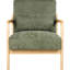 Chaise d'appoint Army avec design Mid-Century moderne, structure en bois d'hévéa, coussin lombaire amovible, support ergonomique, espace polyvalent, assemblage rapide et facile, guide