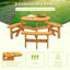 Table de pique-nique circulaire en bois pour 6 personnes-1497762564