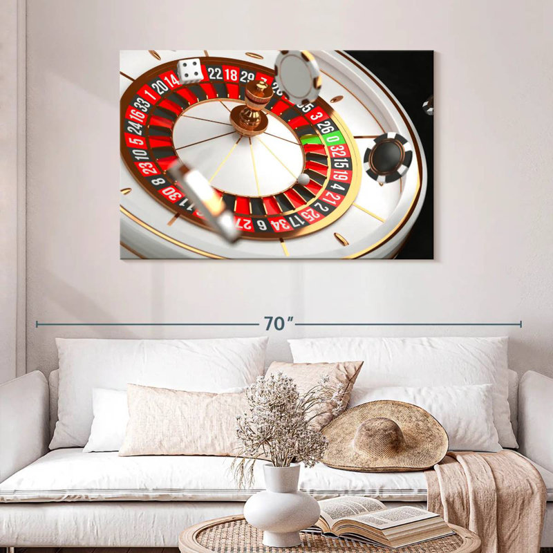 Casino Roulette, 30" H x 45" W